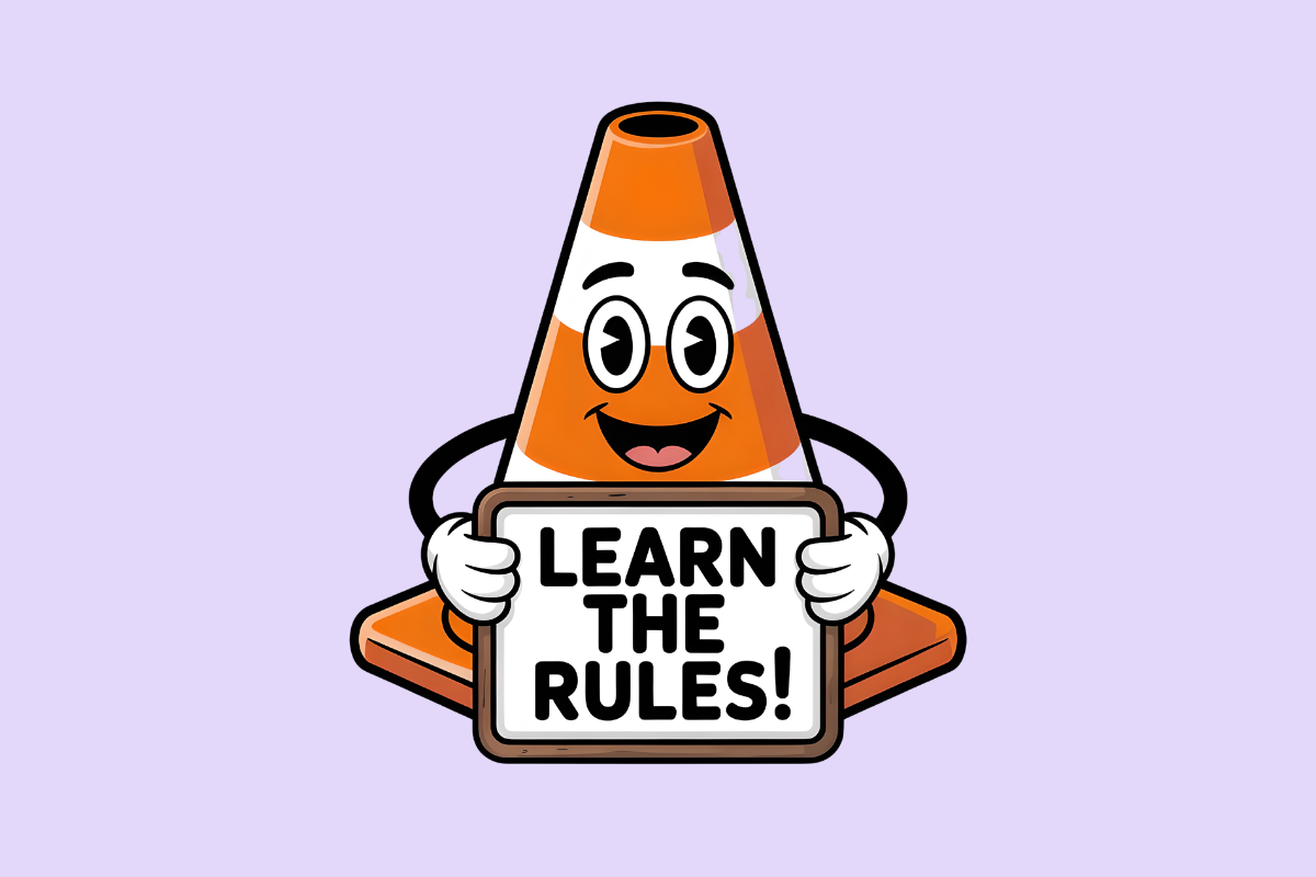 Learn The Rules! Cartoon Cone Rules