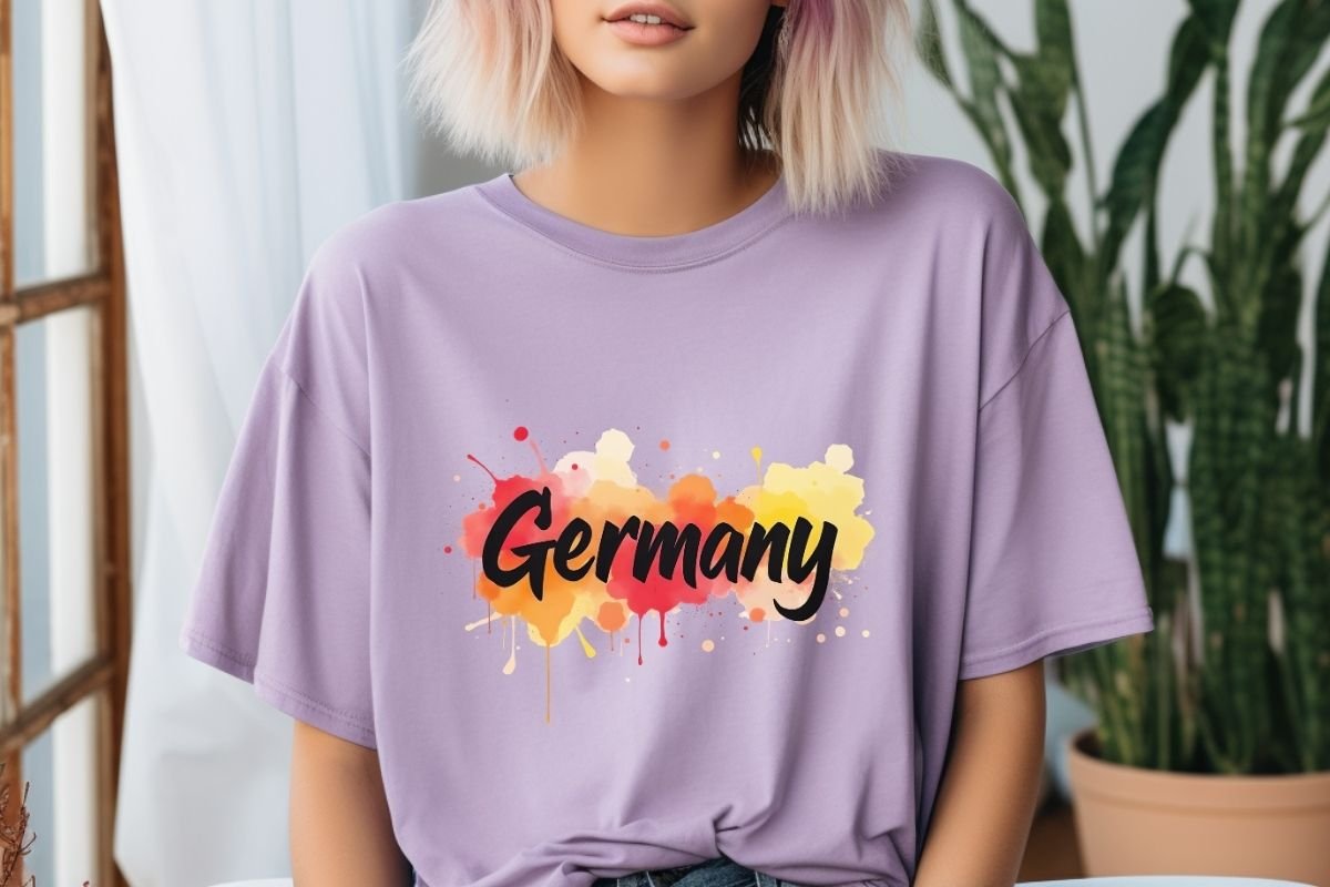 Germany Watercolor Text Design