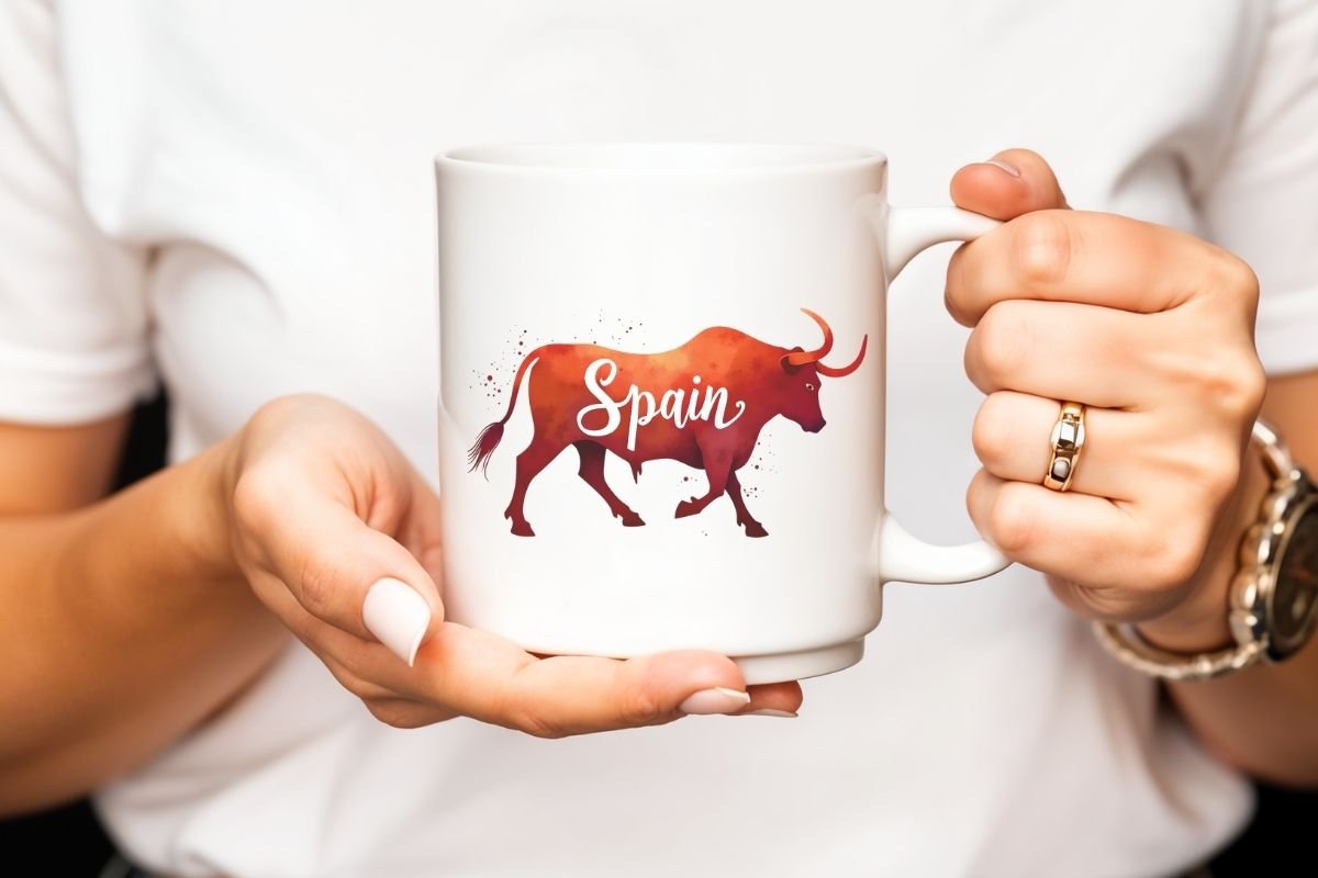 Spain Bull Watercolor Design