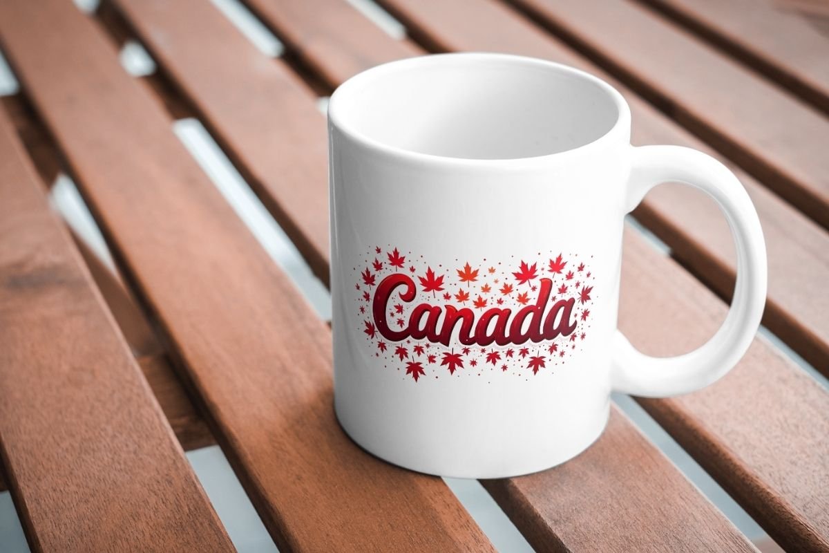 Canada Maple Leaf Script Design
