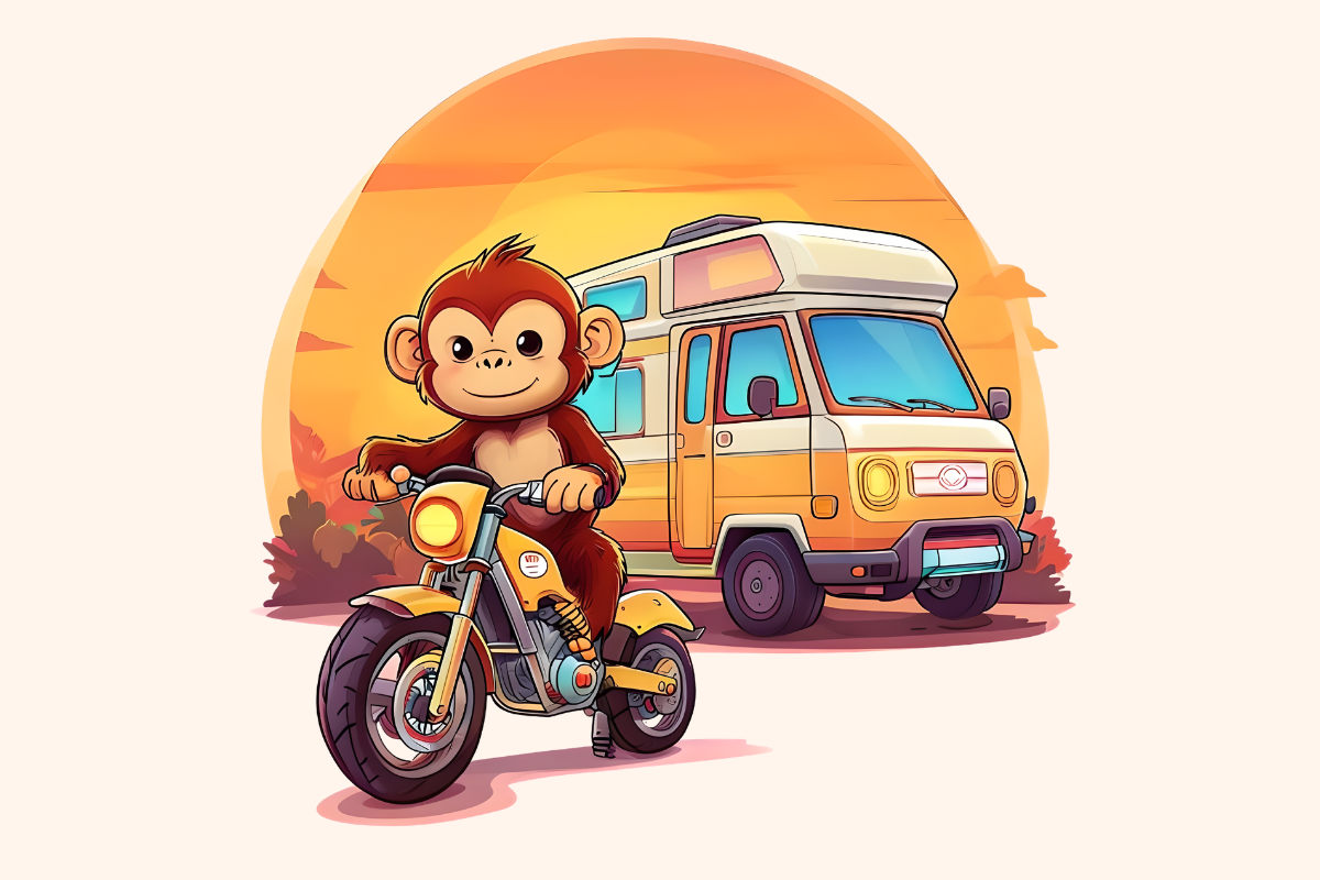 Monkey Moto Road Trip Design