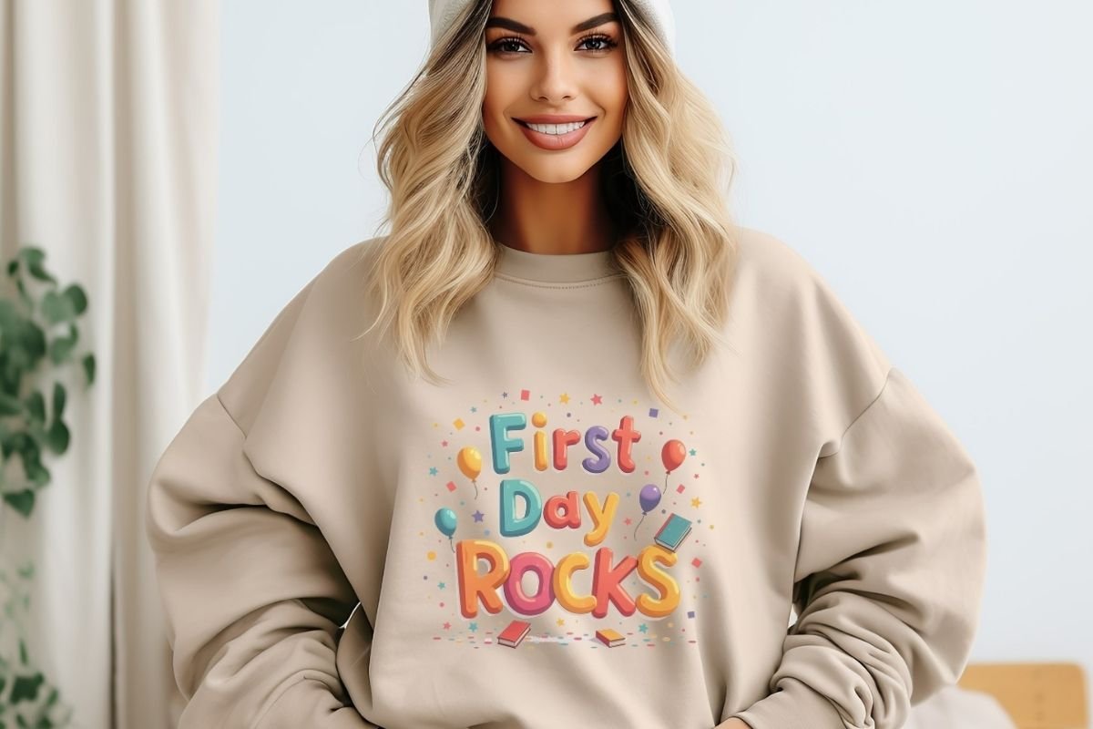 We Love School First Day Rocks Design