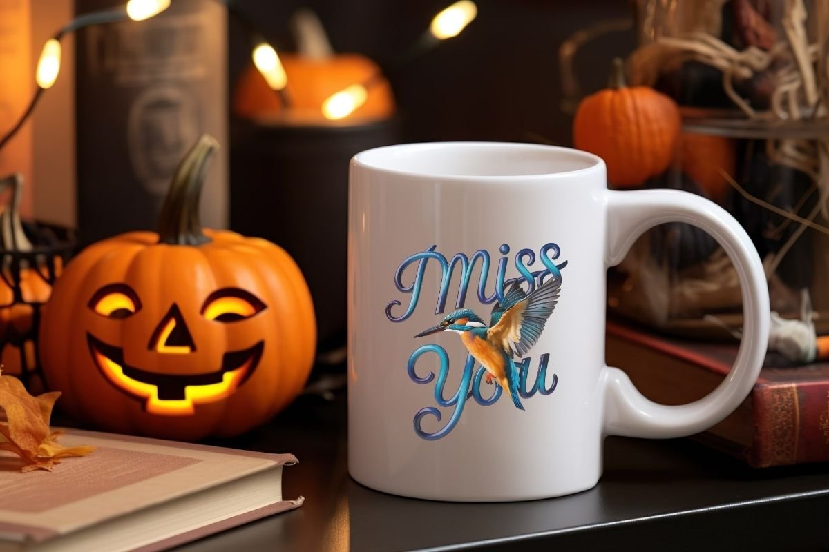 Beautiful Kingfisher I Miss You Design