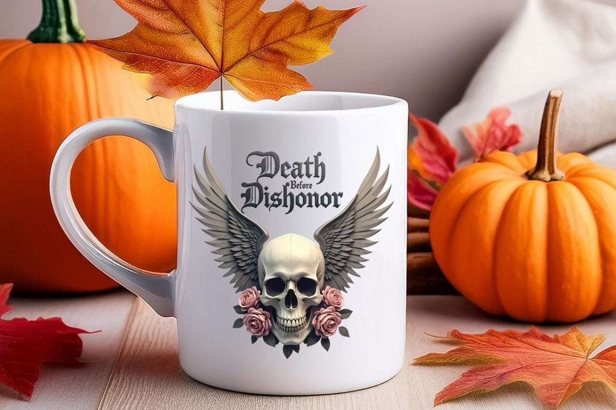 No Fear Skull Death Before Dishonor