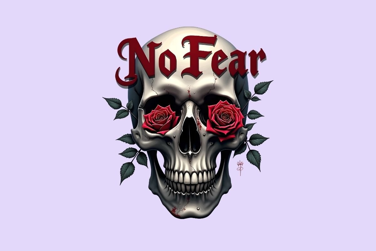 No Fear Skull Clipart Design