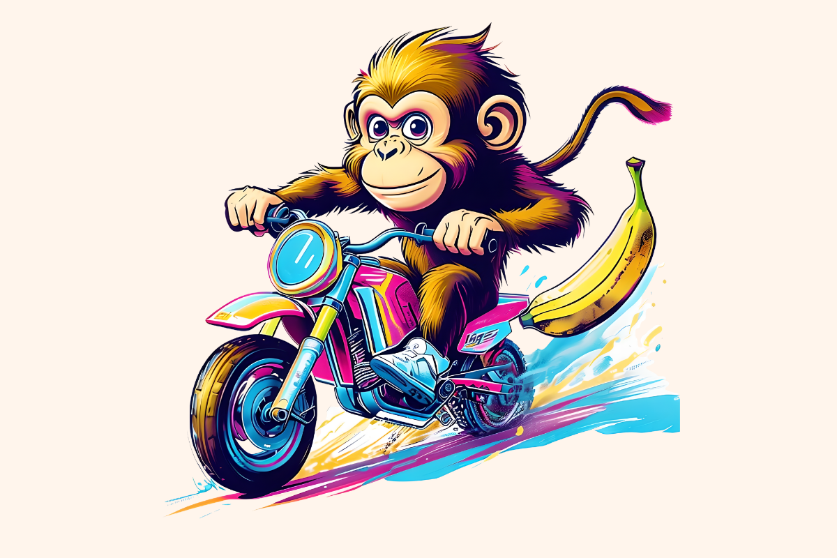 Banana Monkey Rider Design