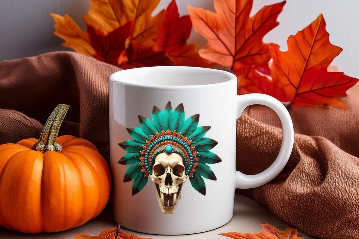 No Fear Skull Feather Headdress