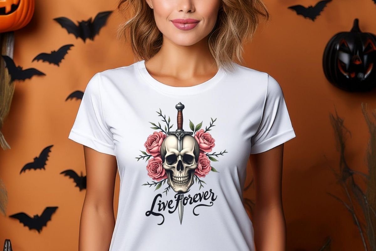 No Fear Skull Live Forever Design