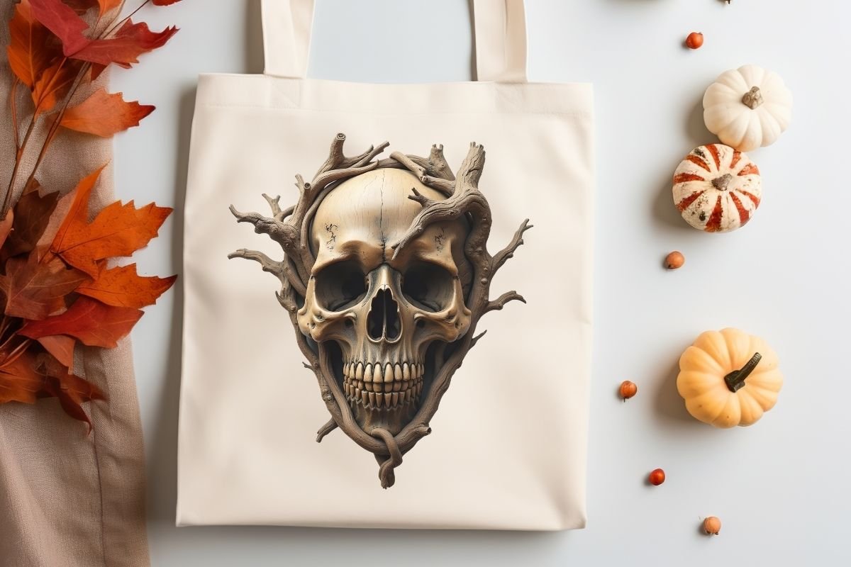 No Fear Skull Wood Clipart Design