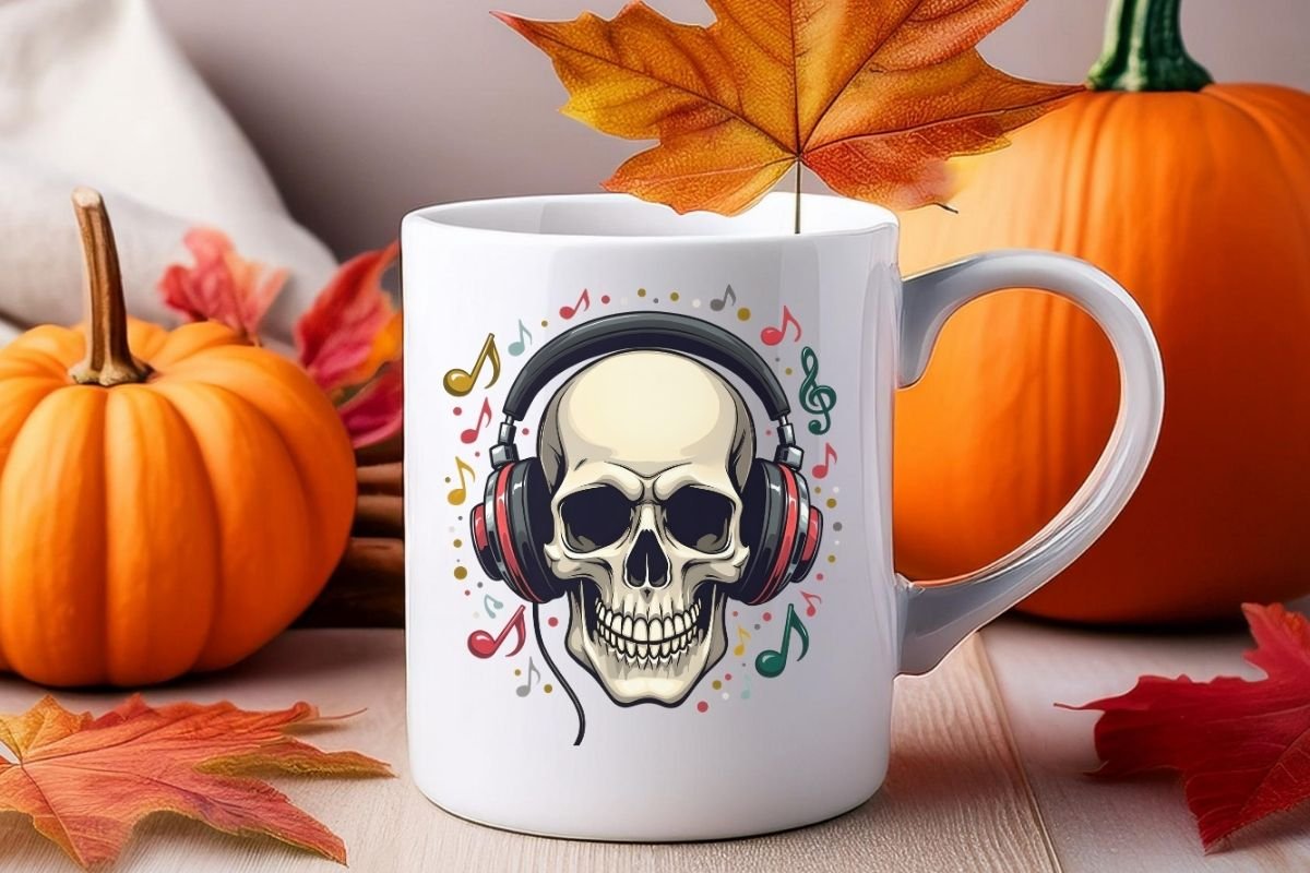 No Fear Skull Music Clipart