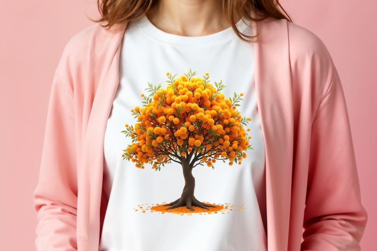 Ibrant Orange Blossom Tree Design