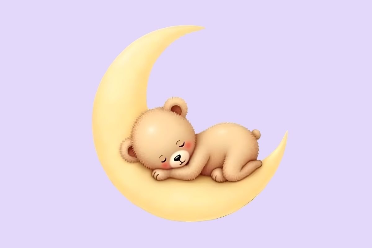 Moon Sleep Bear Clipart