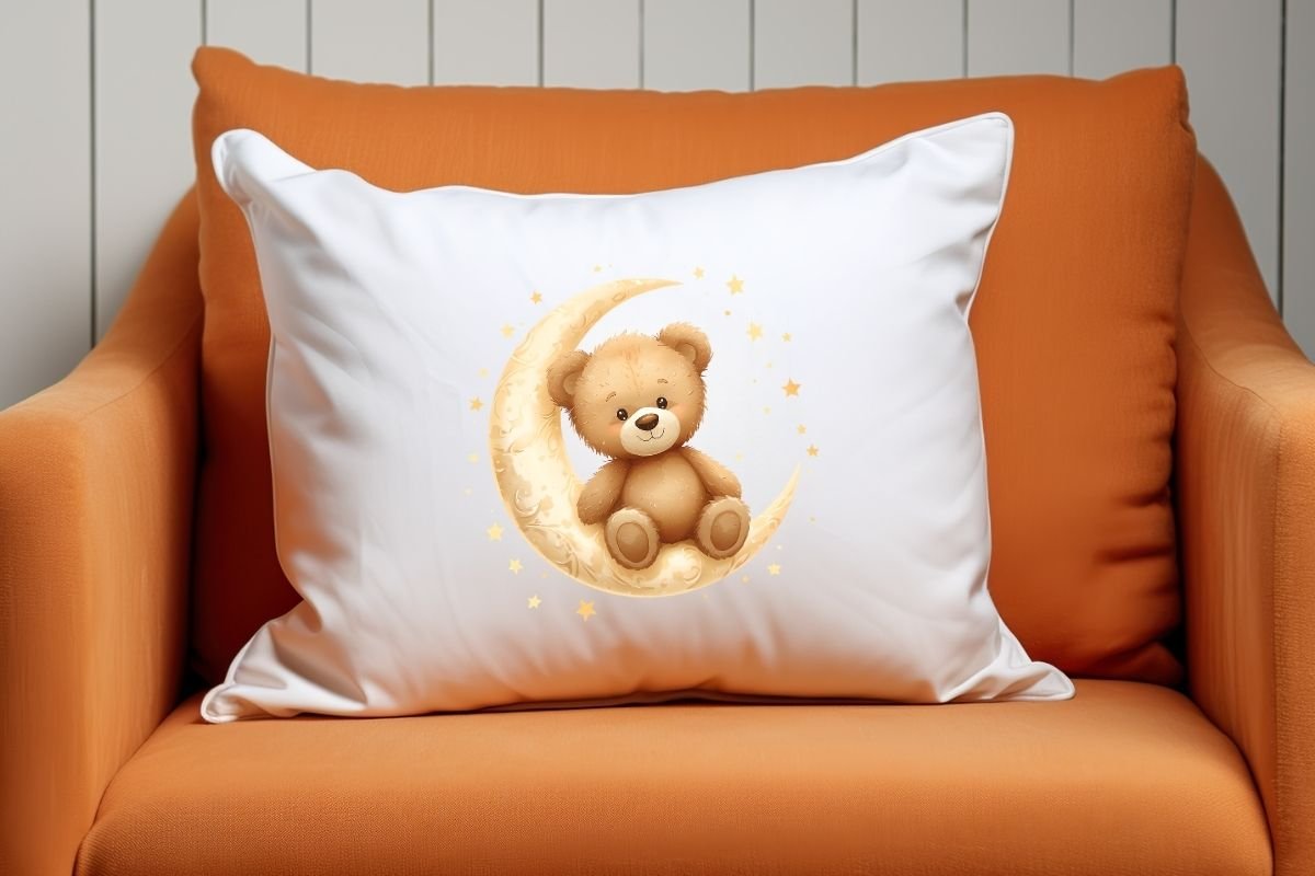 Moon Sitting Teddy Bear Clipart