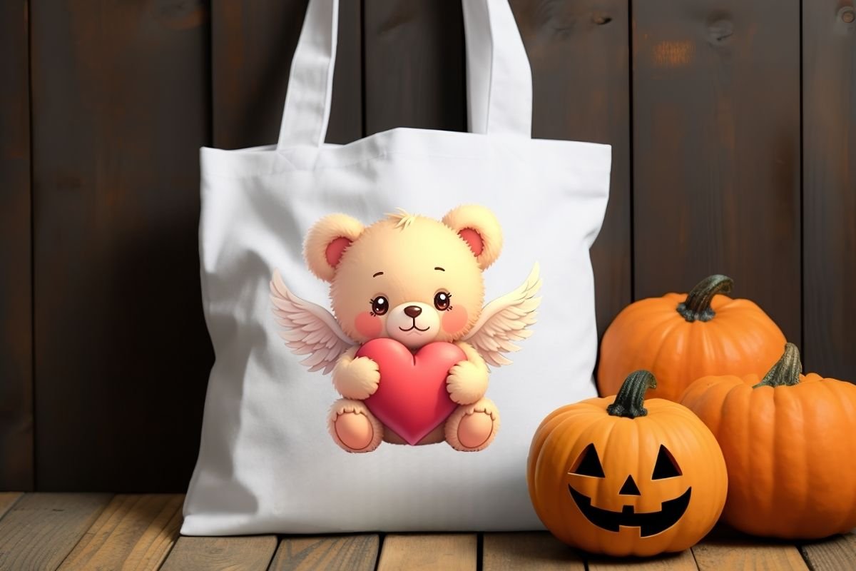 Angel Teddy Bear Heart Clipart