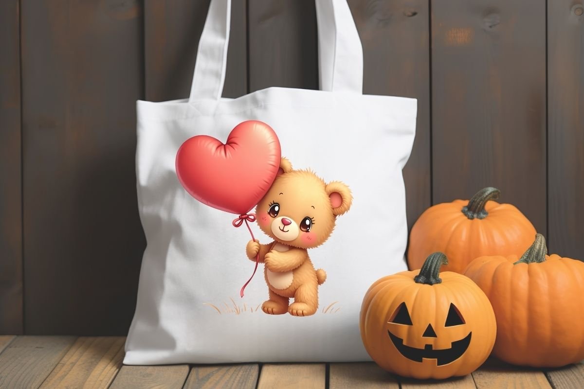 Heart Balloon Teddy Bear Clipart
