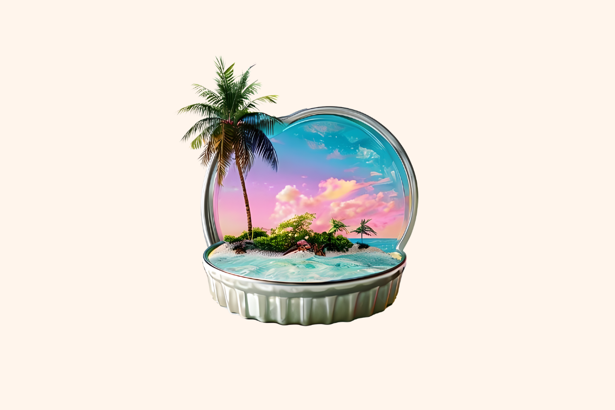 Tiny Beach Cap Sunset