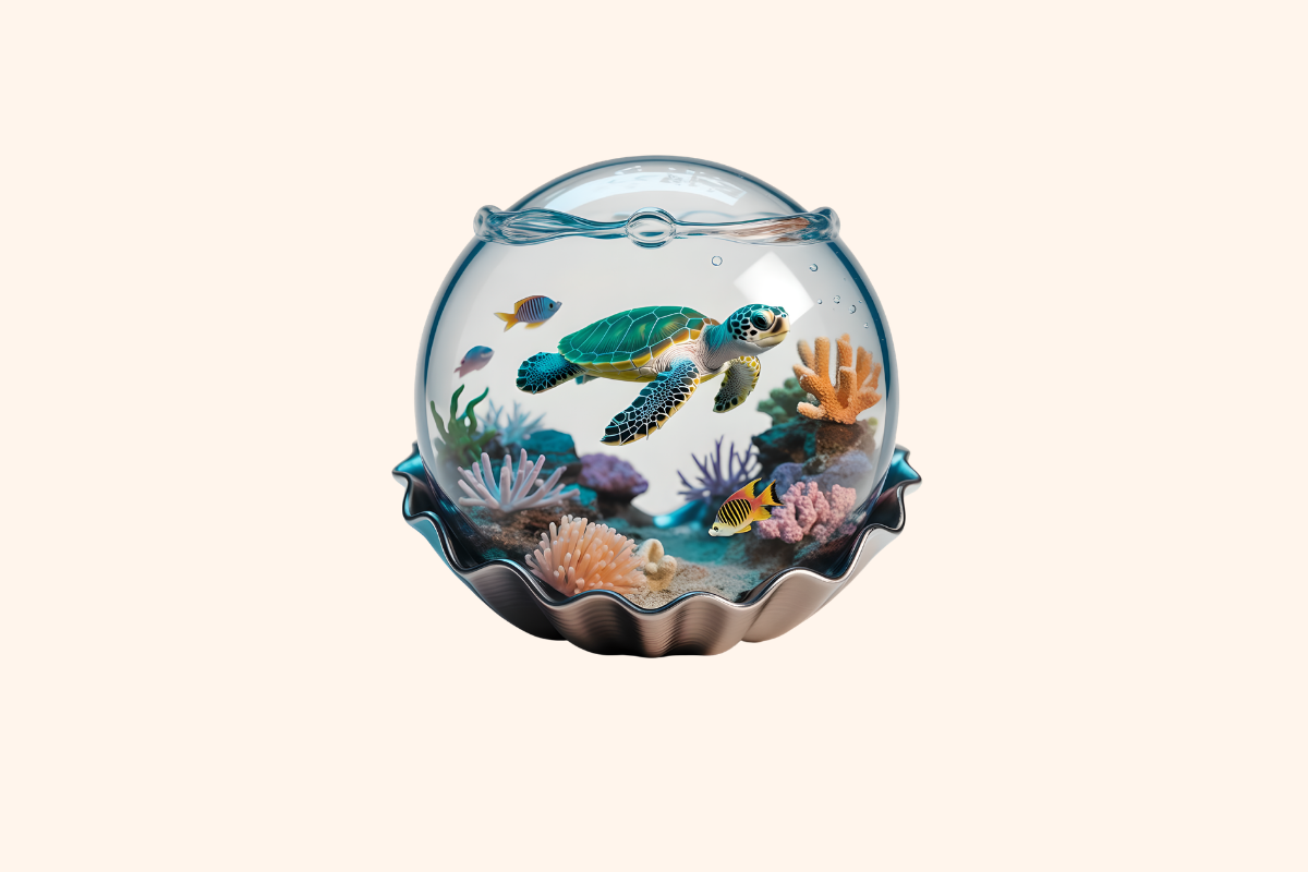 Tiny Ocean Life Scene