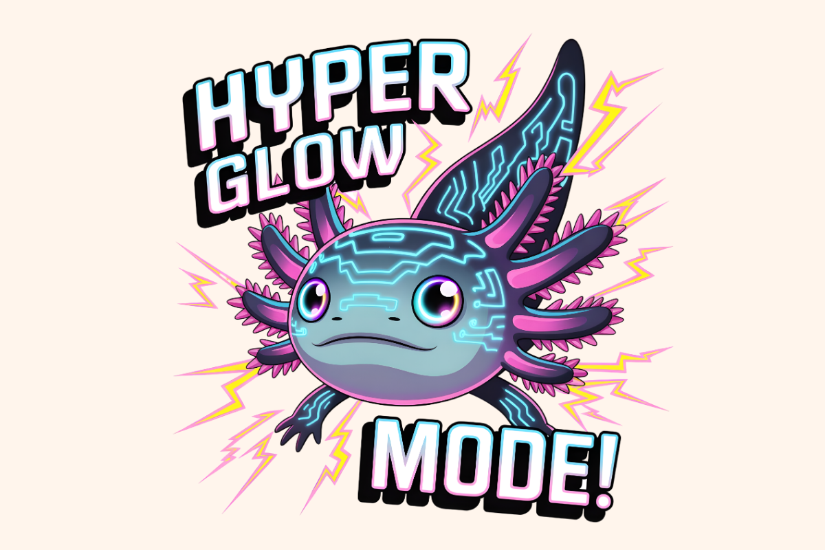 Hyper Glow Mode Aurora Axolotl