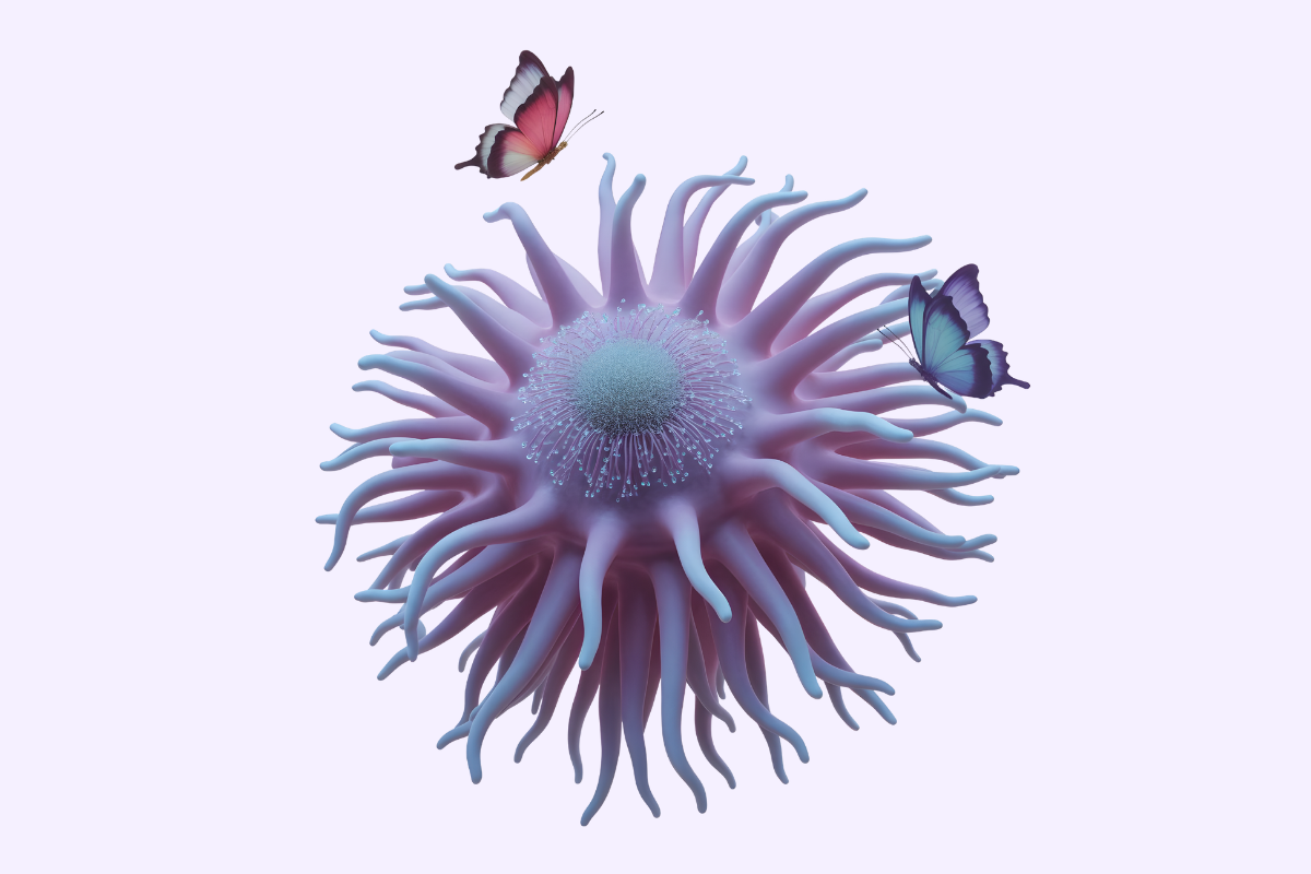 Actinia Ocean Glow Clipart