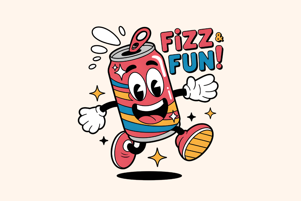 Funny Fruit & Veggie Soda Design