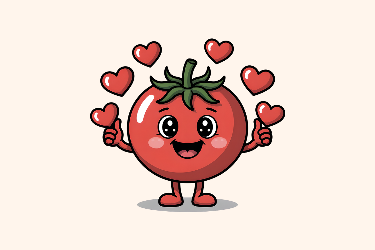 Funny Fruit & Veggie Tomato Design