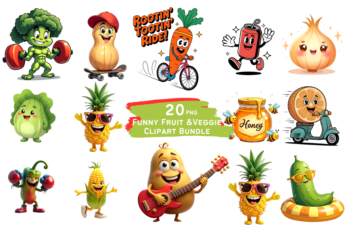 Funny Fruit & Veggie Orange Ride