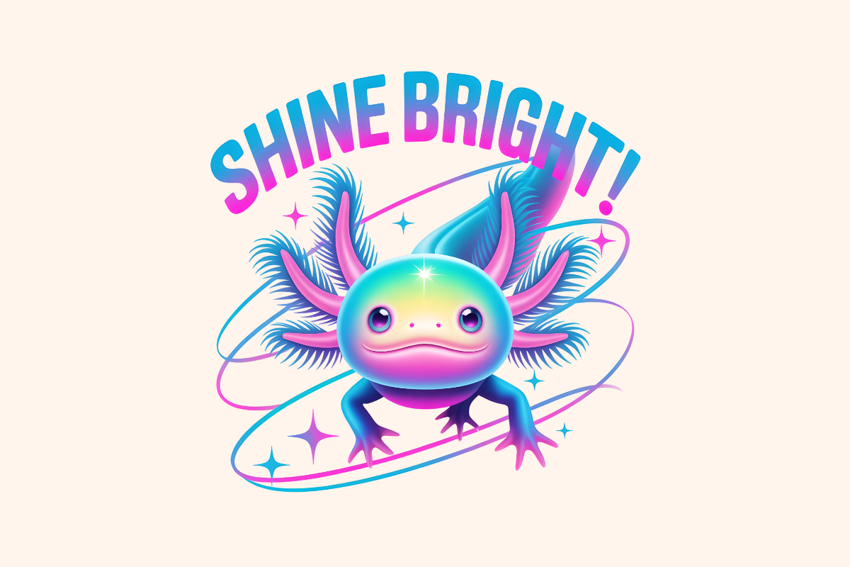 Shine Bright Aurora Axolotl