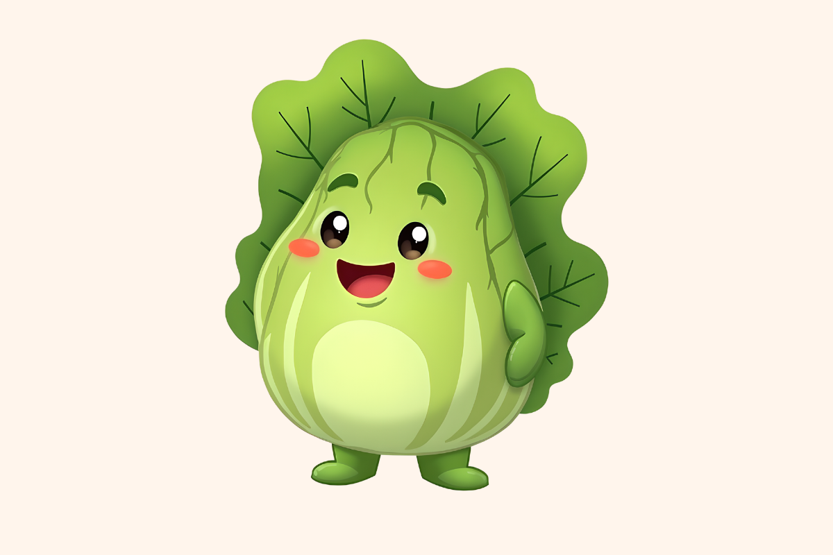 Funny Fruit & Veggie Lettuce Clipart