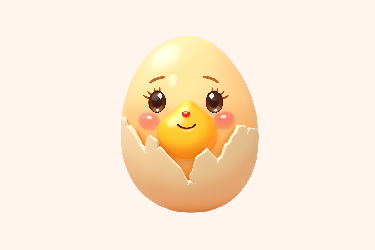 Funny Fruit & Veggie Cute Egg Clipart