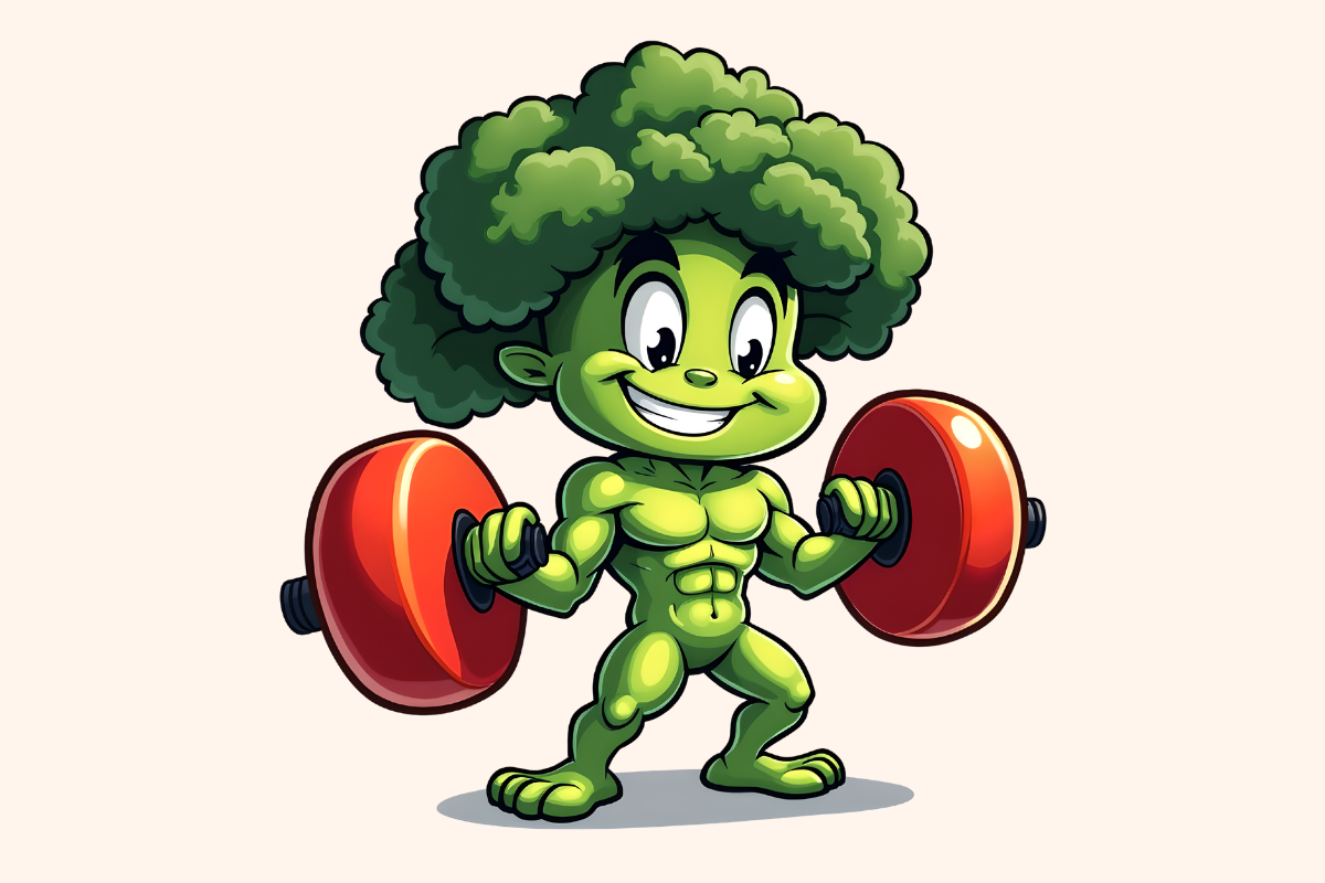 Funny Fruit & Veggie Broccoli Clipart