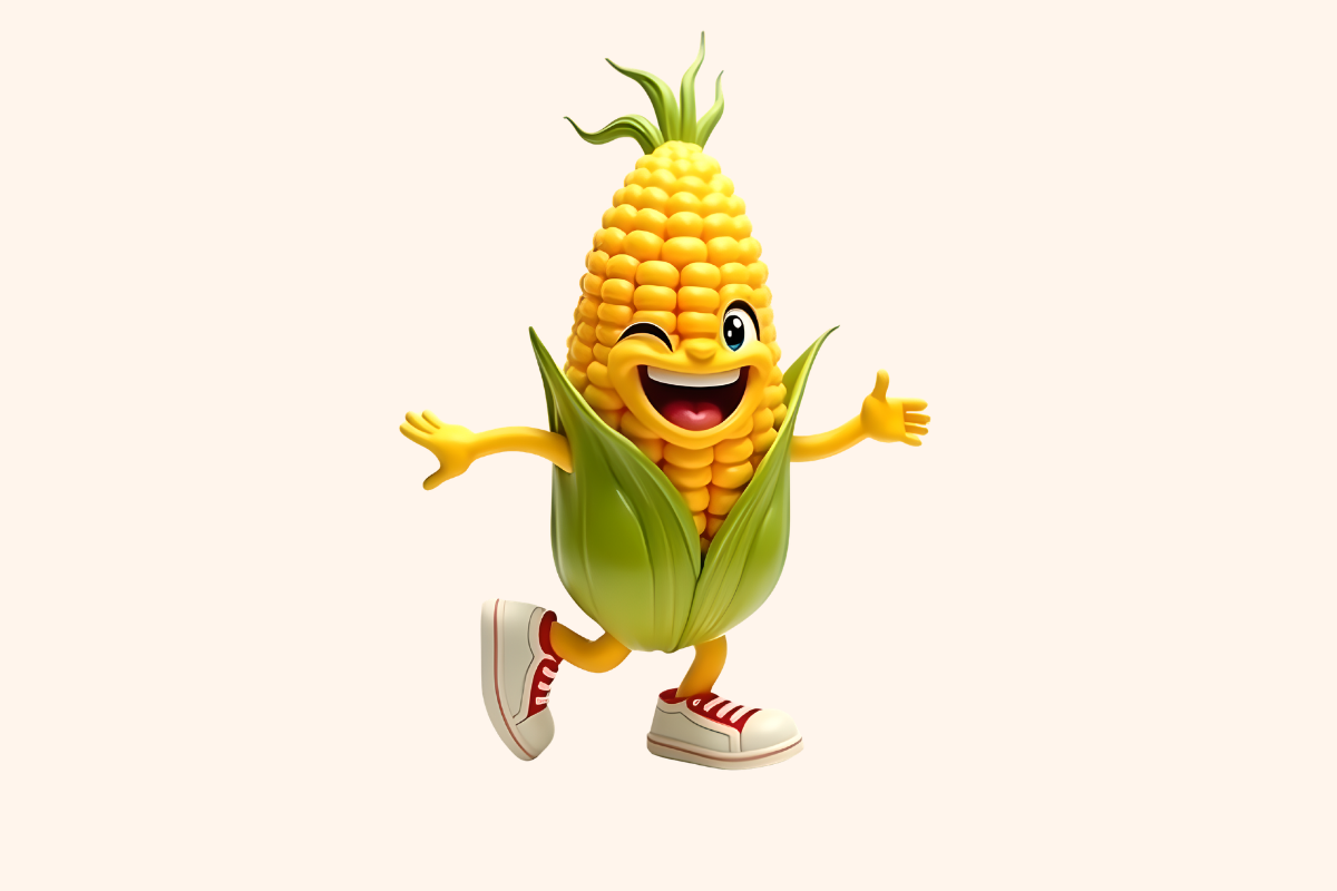 Funny Fruit & Veggie Corn Clipart