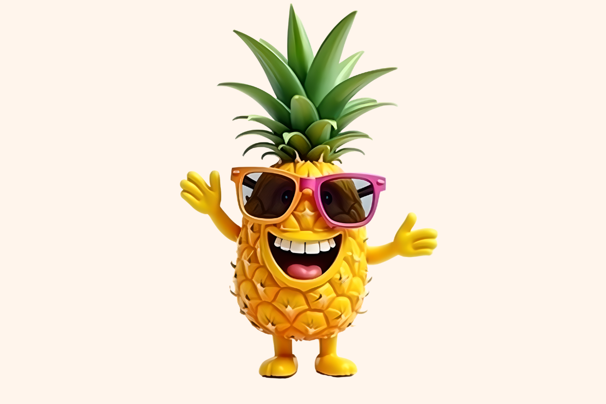 Funny Fruit & Veggie Pineapple Clipart