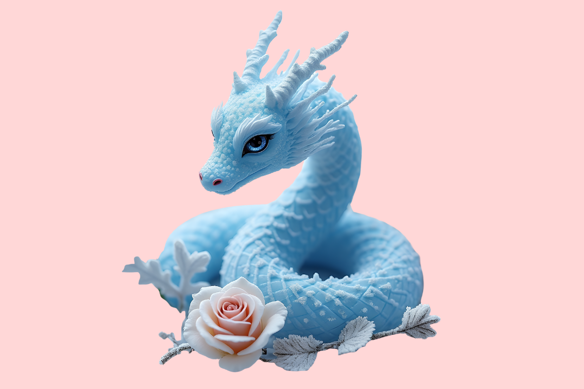 Flower Snacks Ice Dragon Clipart