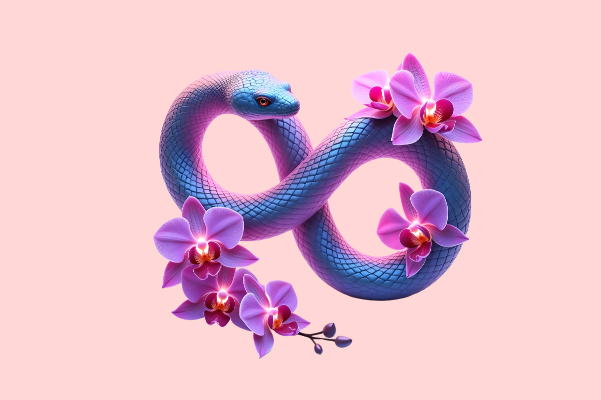 Flower Snacks Infinity Snake Clipart