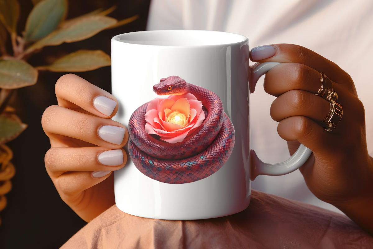 Flower Snacks Rose Snake Clipart