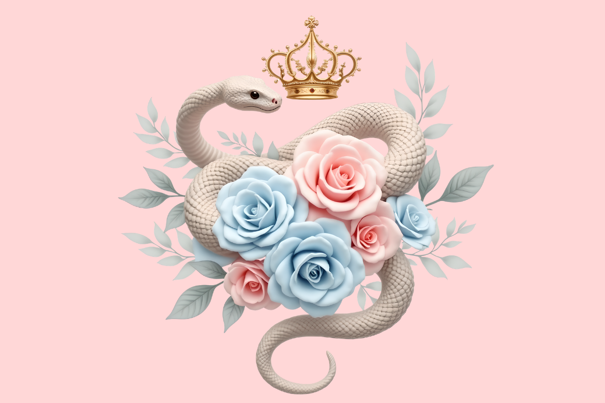 Flower Snacks Crown Snake Clipart
