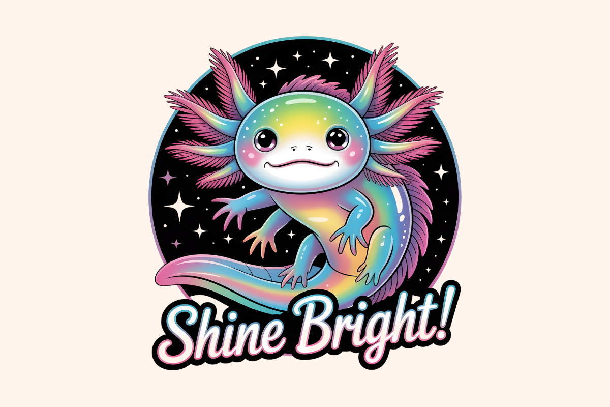 Shine Bright Aurora Axolotl