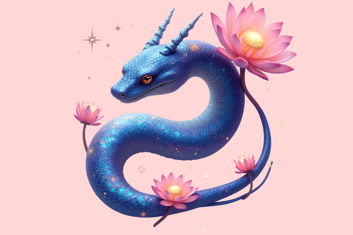 Flower Snacks Lotus Snake Clipart