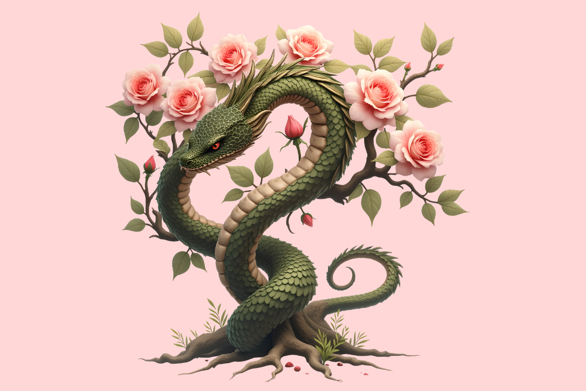 Flower Snacks Snake Rose Clipart