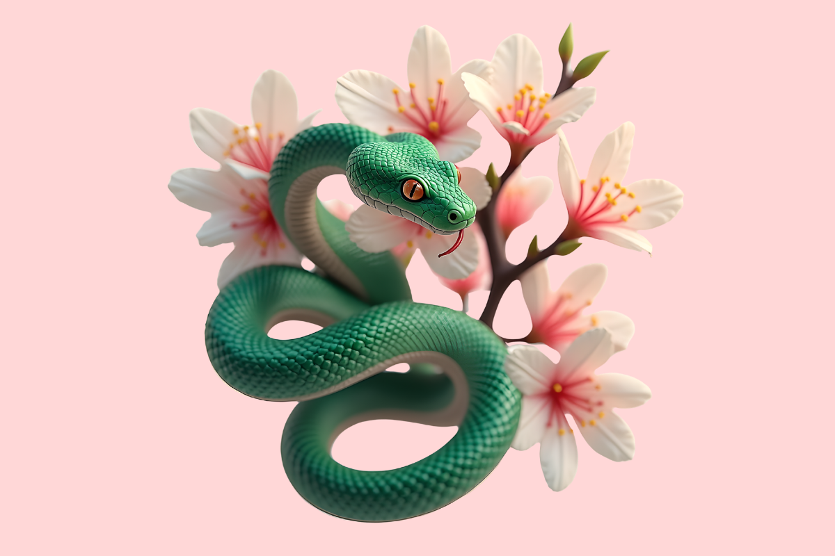 Flower Snacks Snake Blossom Clipart
