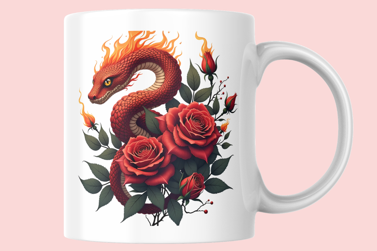 Flower Snacks Fire Snake Clipart