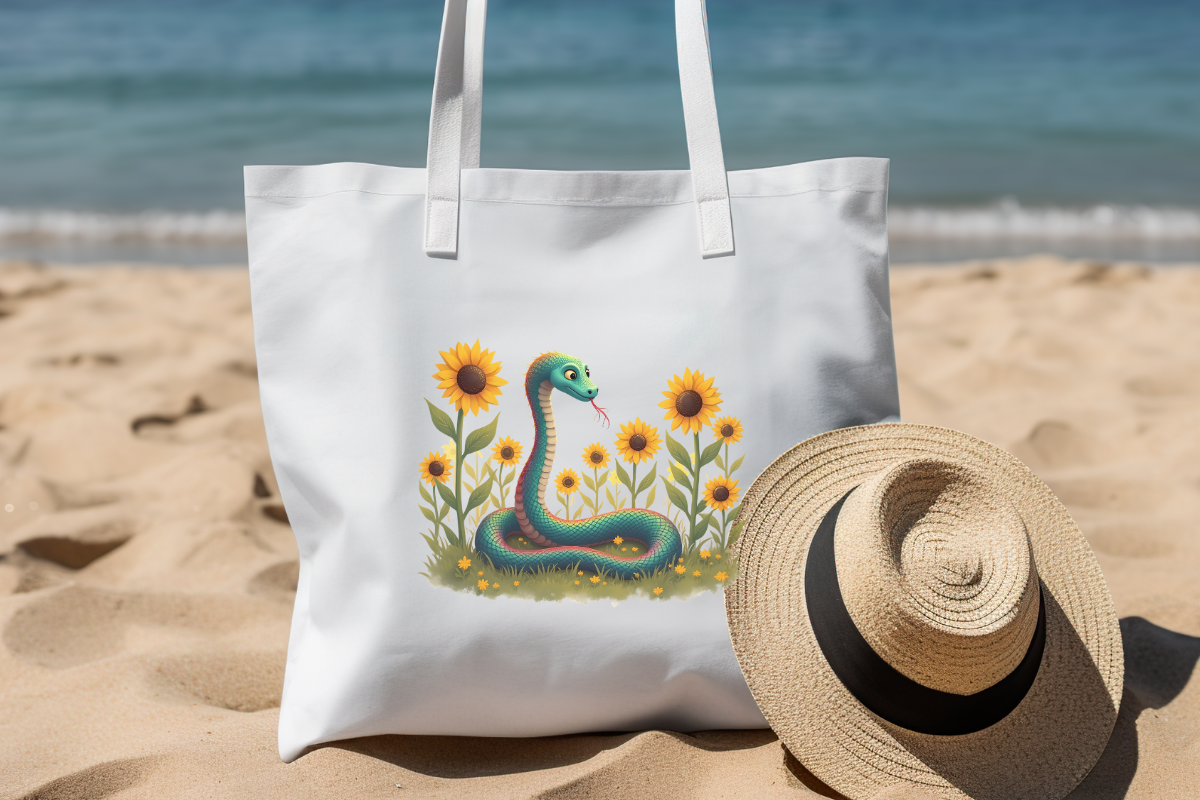 Flower Snacks Sunflower Snake Clipart