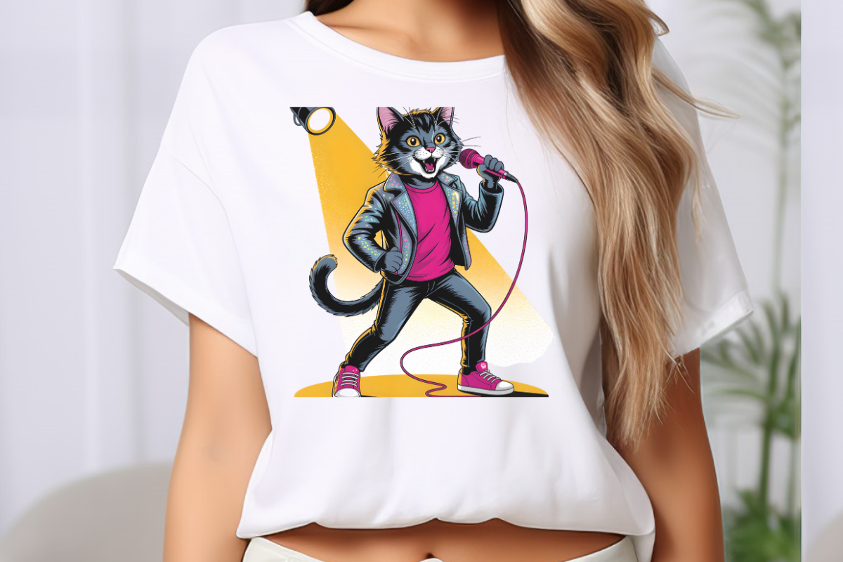 DJ Cat Music Singer Cat Design
