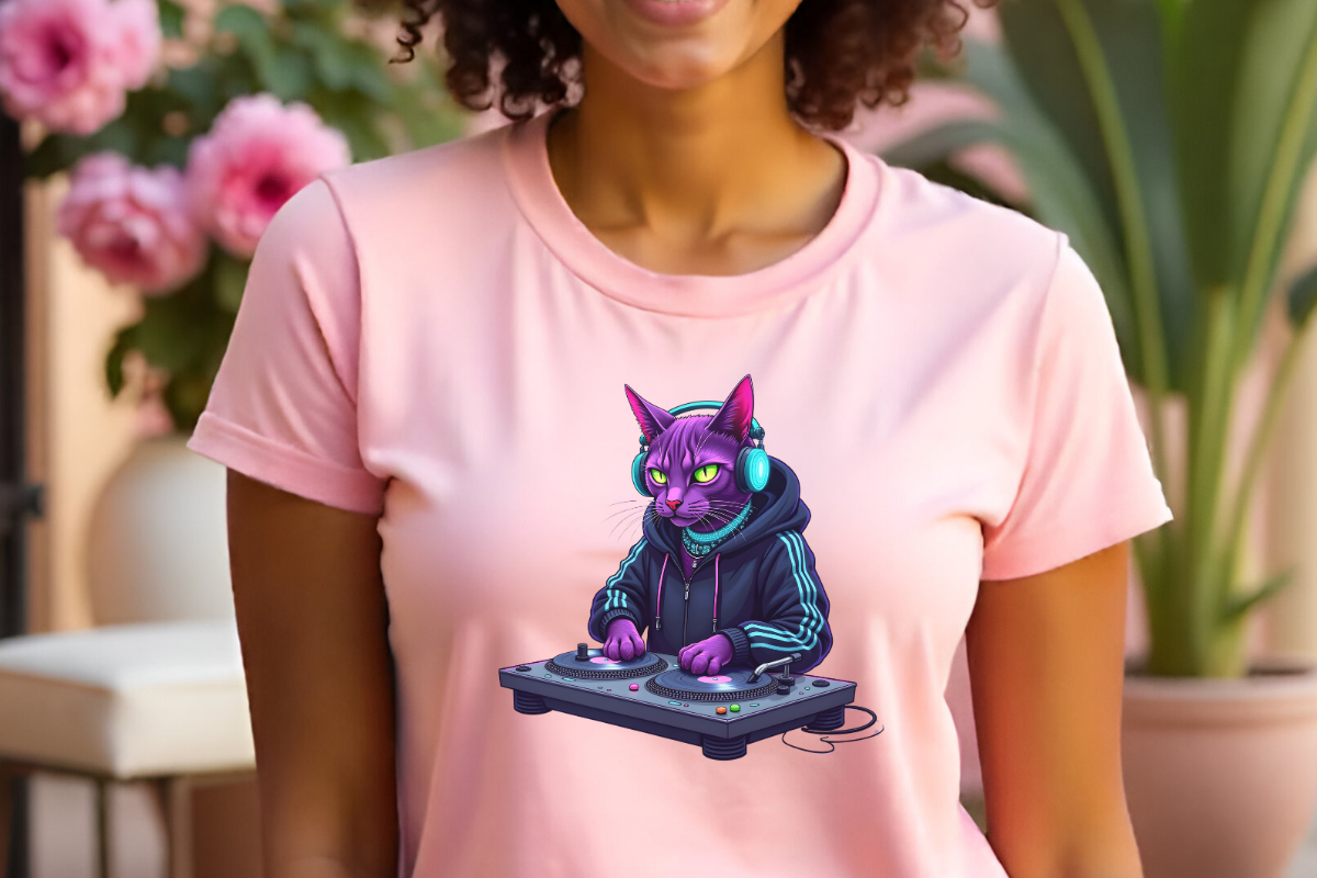 DJ Cat Music Mix Clipart