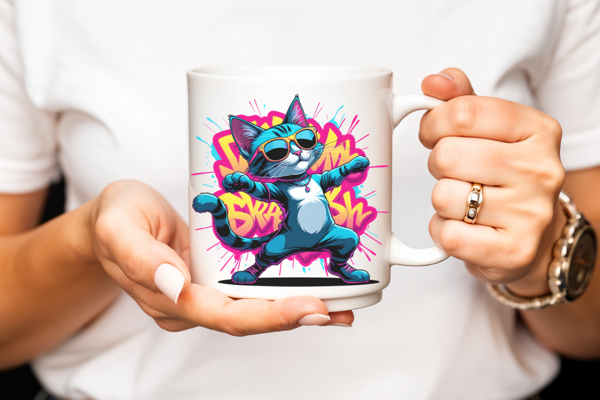 DJ Cat Music Break Clipart