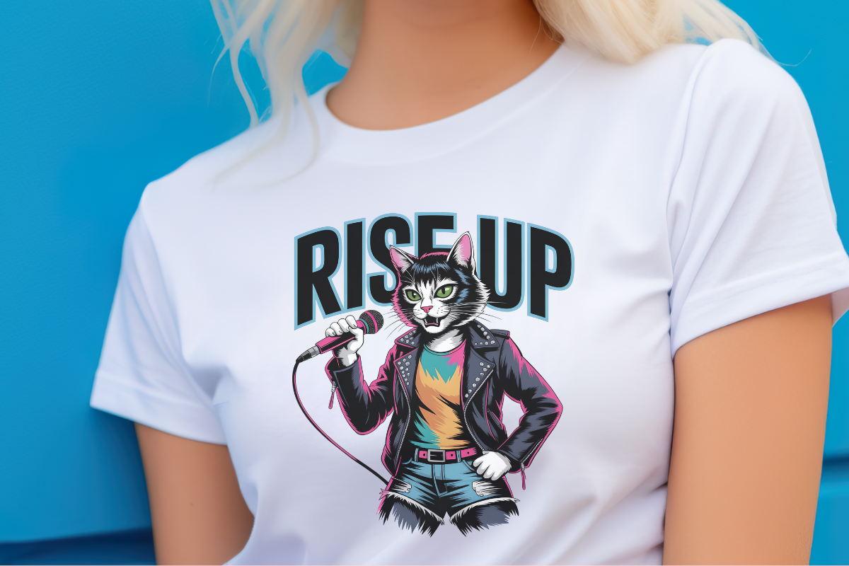 DJ Cat Music Rise Up Design