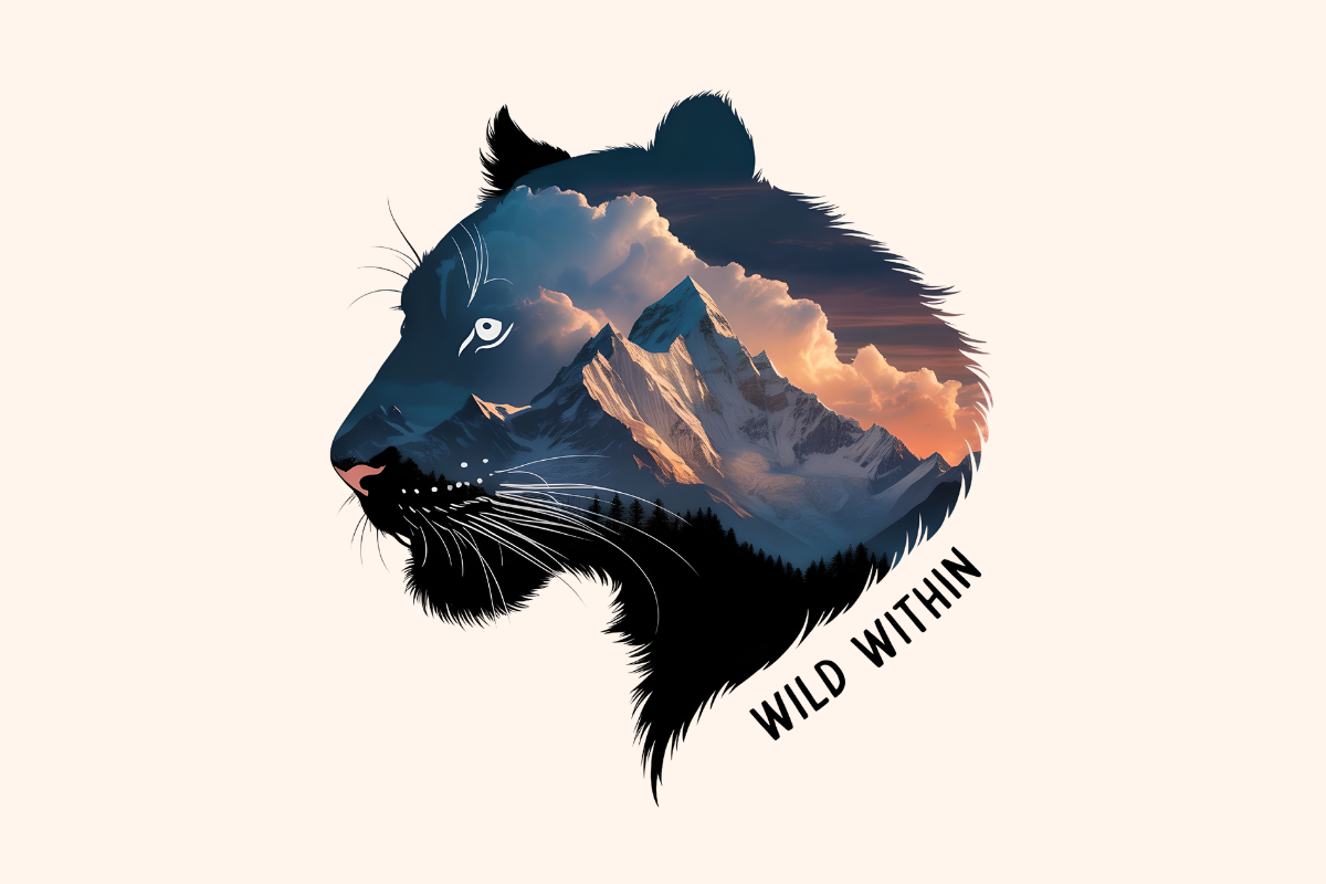 Tiger Head Mountain Sunset “Wild Within” Artwork